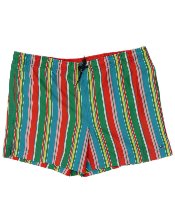 Pantaloni scurți de înot Tommy Hilfiger pentru bărbați XL poliester cu dungi multicolore