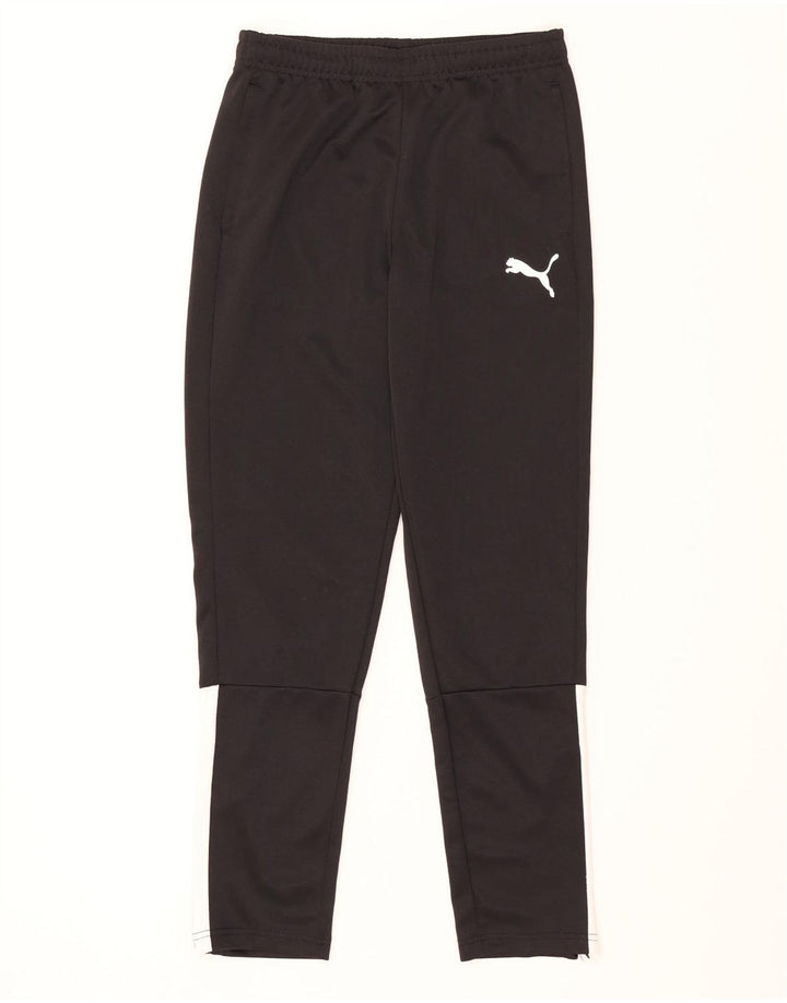 Pantaloni de trening Puma pentru băieți 13-14 ani, negru, poliester color bloc