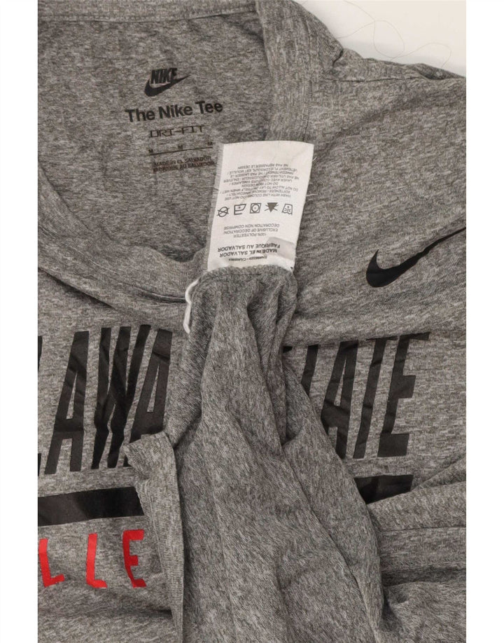 Top grafic pentru femei Nike cu mânecă lungă Marea Britanie 12, poliester cu pături gri mediu