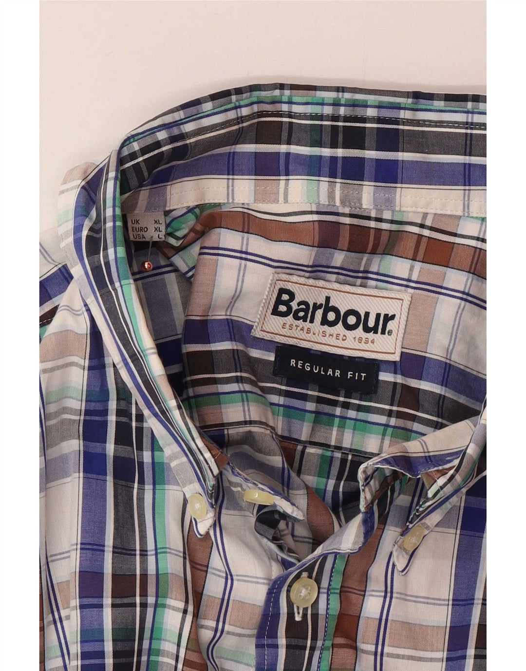Cămașă cu mânecă scurtă pentru bărbați Barbour Regular Fit XL, multicoloră