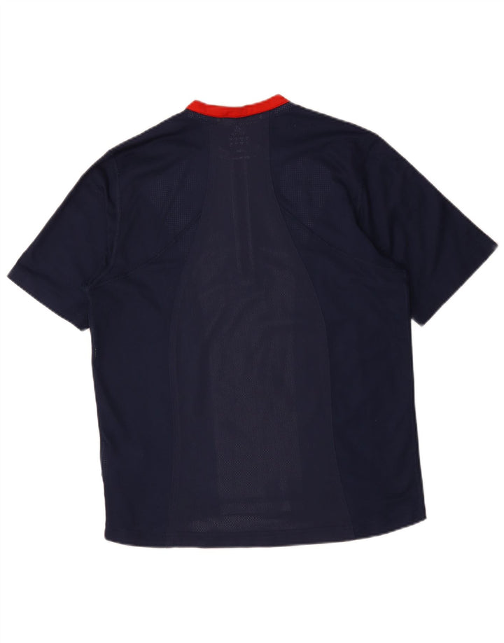 Tricou pentru bărbați Adidas Climacool cu fermoar și gât Top Mediu Bleumarin Colorblock