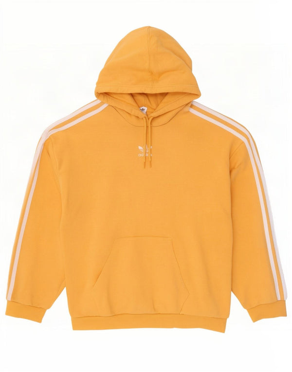 Pulover supradimensionat pentru femei Adidas UK 8, bumbac cu dungi galbene mici