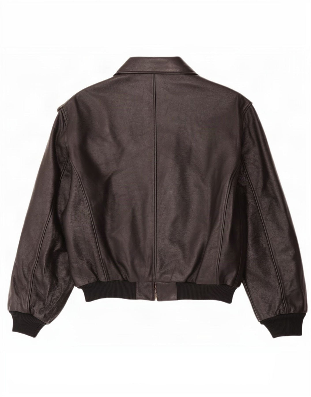 Jachetă de aviator din piele pentru bărbați Esercito IT 48 Medium Black
