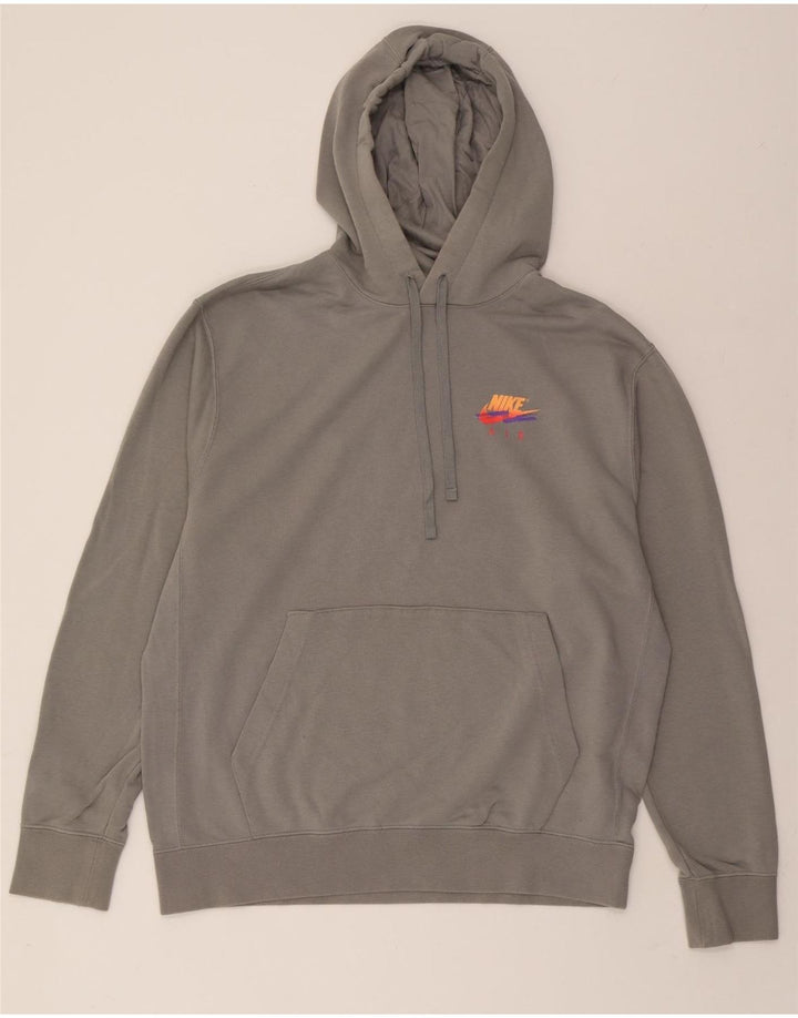 NIKE Mens Graphic Hoodie Jumper Large Grey Cotton Vintage Nike and Second-Hand Nike from Messina Hembry 