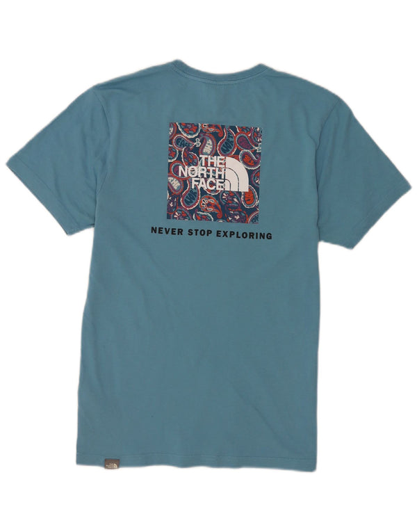 Tricou grafic pentru bărbați The North Face Top Small Blue Bumbac