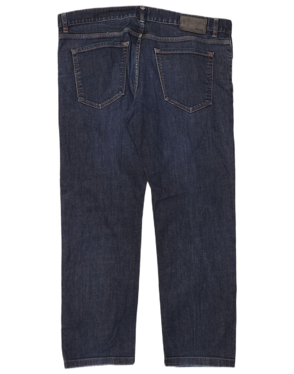 Blugi drepti pentru bărbați Hugo Boss W38 L32 Bumbac bleumarin