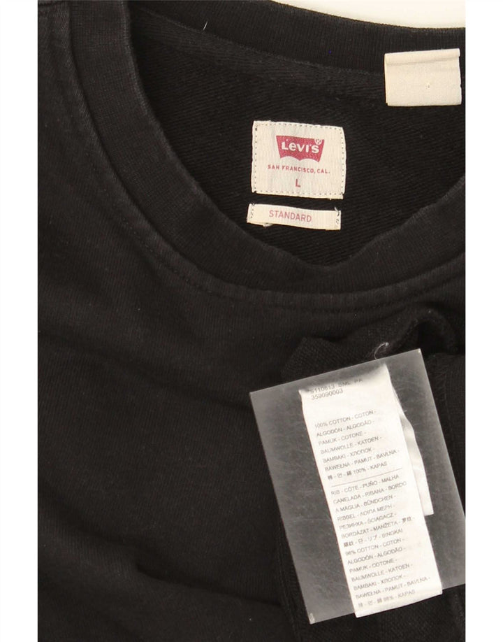 Pulover Levi's pentru bărbați, cu ajustare standard, mare, negru, bumbac