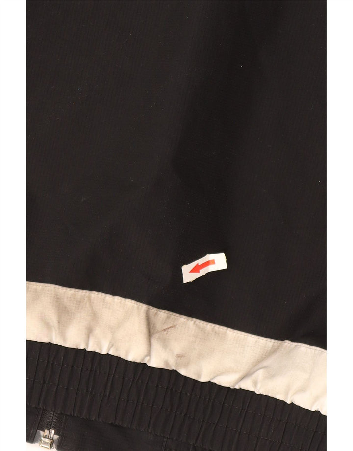 Jachetă de ploaie cu glugă ADIDAS pentru bărbați UK 38 Medium Black Colorblock Poliester