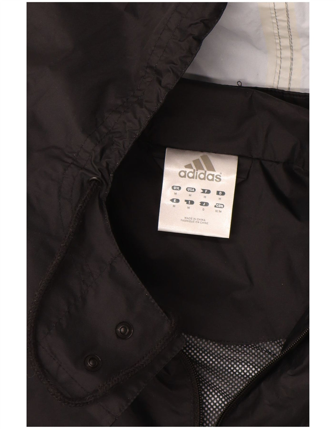 Jachetă de ploaie cu glugă Adidas pentru bărbați UK 38 Medium Black Poliamidă