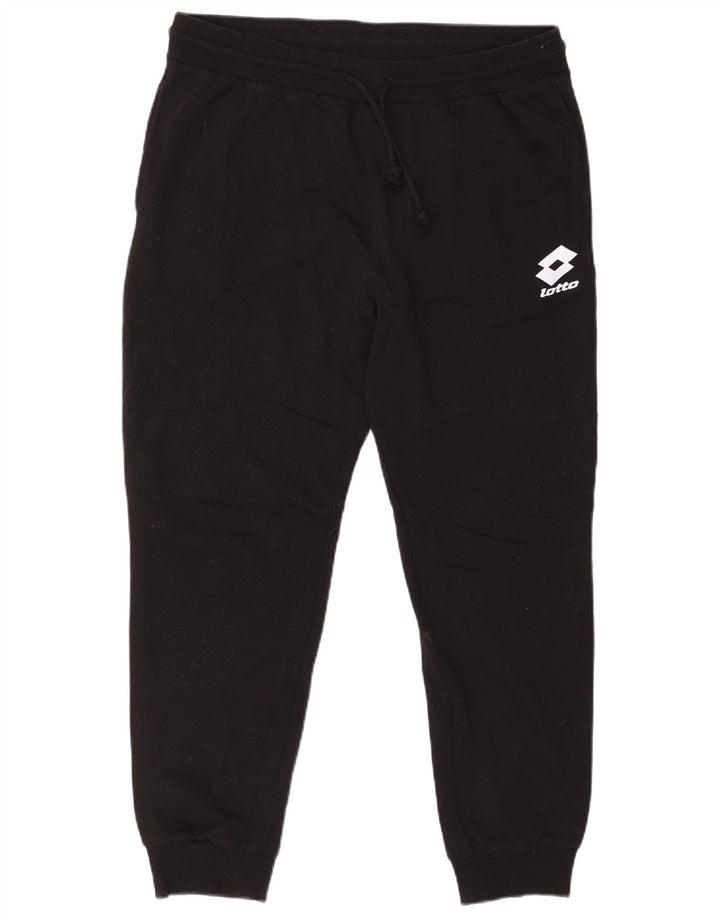 Pantaloni de trening LOTTO pentru bărbați Joggeri negri medii