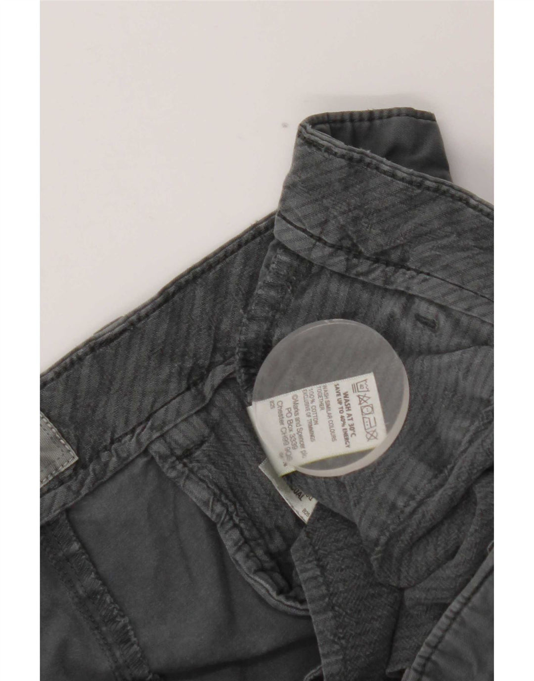 Pantaloni scurți chino pentru femei Marks & Spencer W36, bumbac gri mare