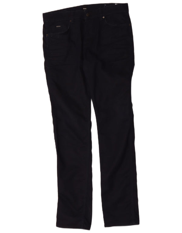 Blugi slim pentru bărbați Hugo Boss L34 L34 Bumbac bleumarin