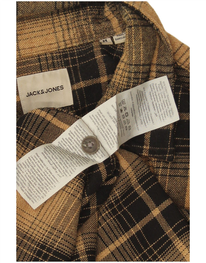 Cămașă Jack & Jones pentru bărbați, din bumbac cu carouri maro mediu