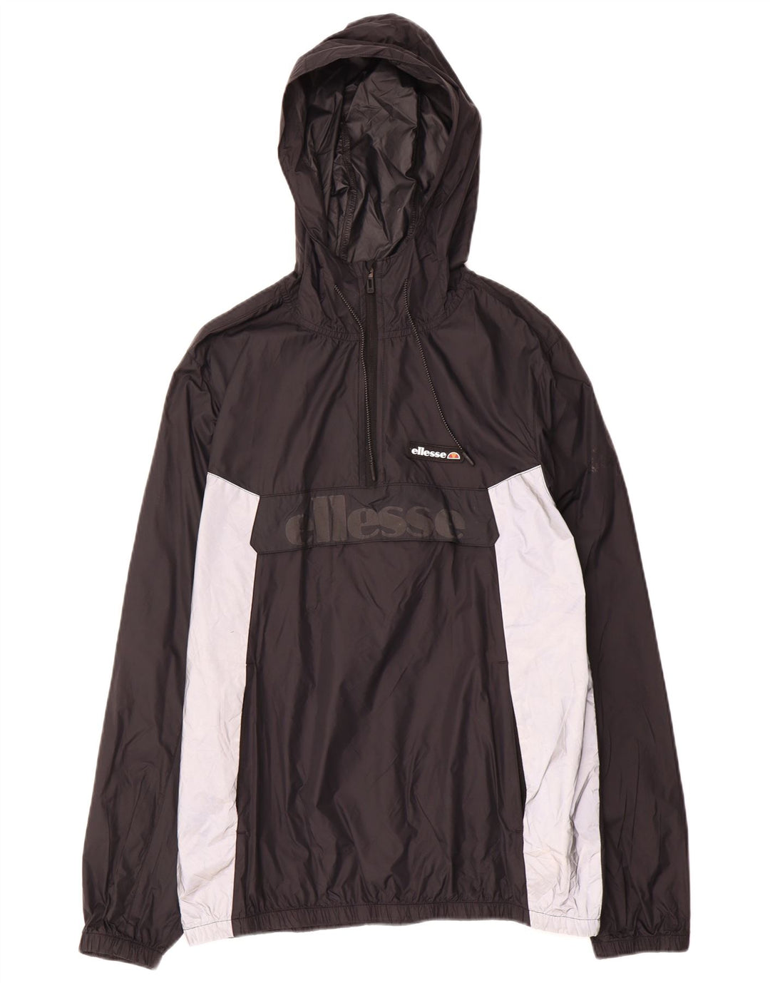 Jachetă anorak cu glugă pentru bărbați ELLESSE, UK 40, mare, negru, color block