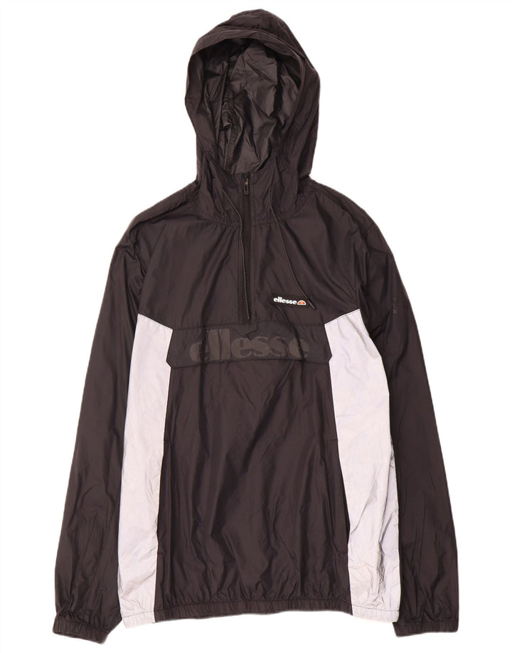 Jachetă anorak cu glugă pentru bărbați ELLESSE, UK 40, mare, negru, color block