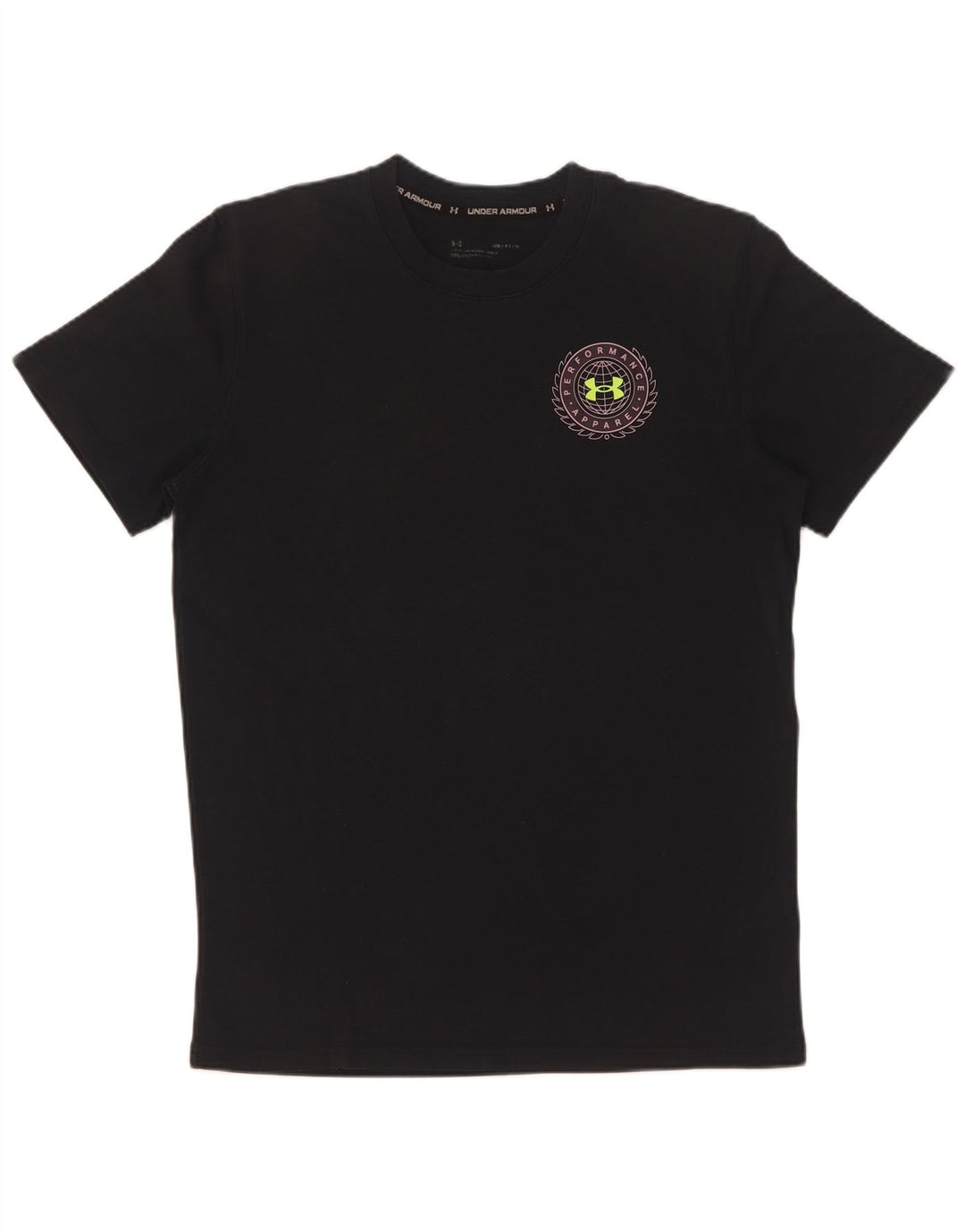 Tricou grafic Under Armour pentru bărbați Top mic, negru, bumbac