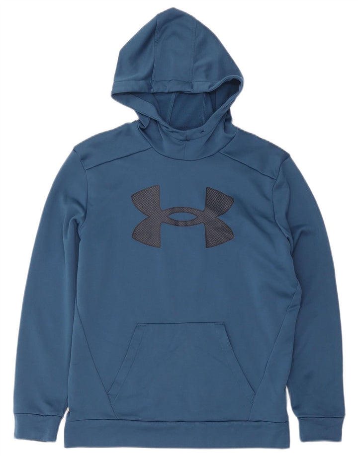 Pulover Under Armour pentru bărbați cu grafică cu glugă, poliester mic, albastru
