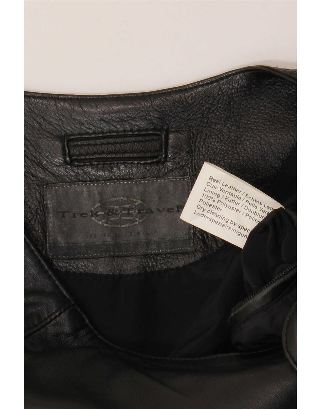 Gilet din piele vintage pentru bărbați UK 38 Medium Black