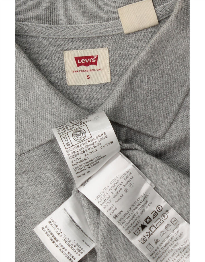 Tricou polo Levi's pentru bărbați, bumbac gri mic
