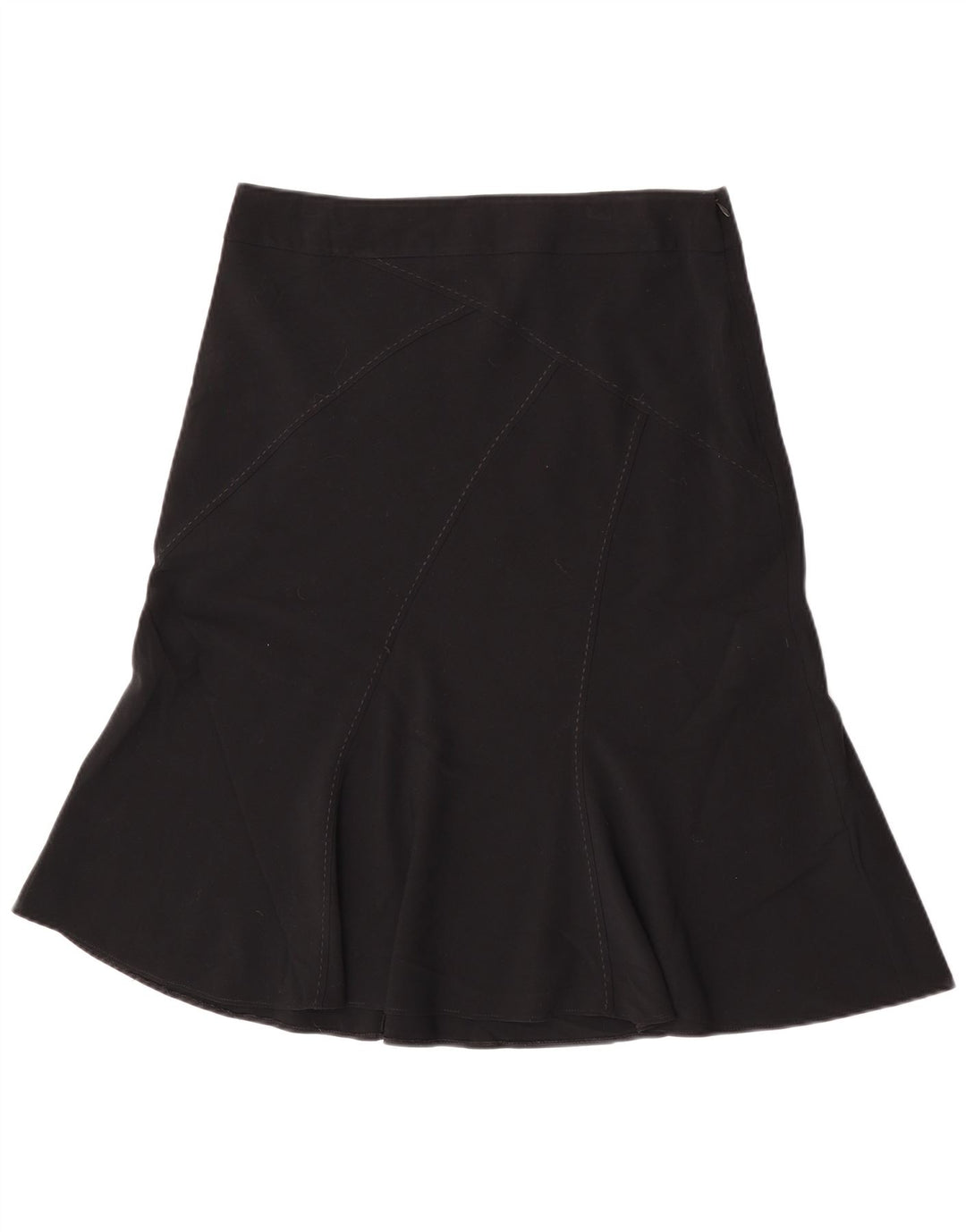Fusta trompetă pentru femei Marks & Spencer UK 14 Large W32 Poliester negru