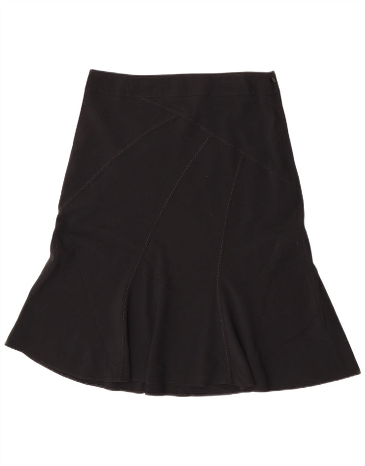 Fusta trompetă pentru femei Marks & Spencer UK 14 Large W32 Poliester negru