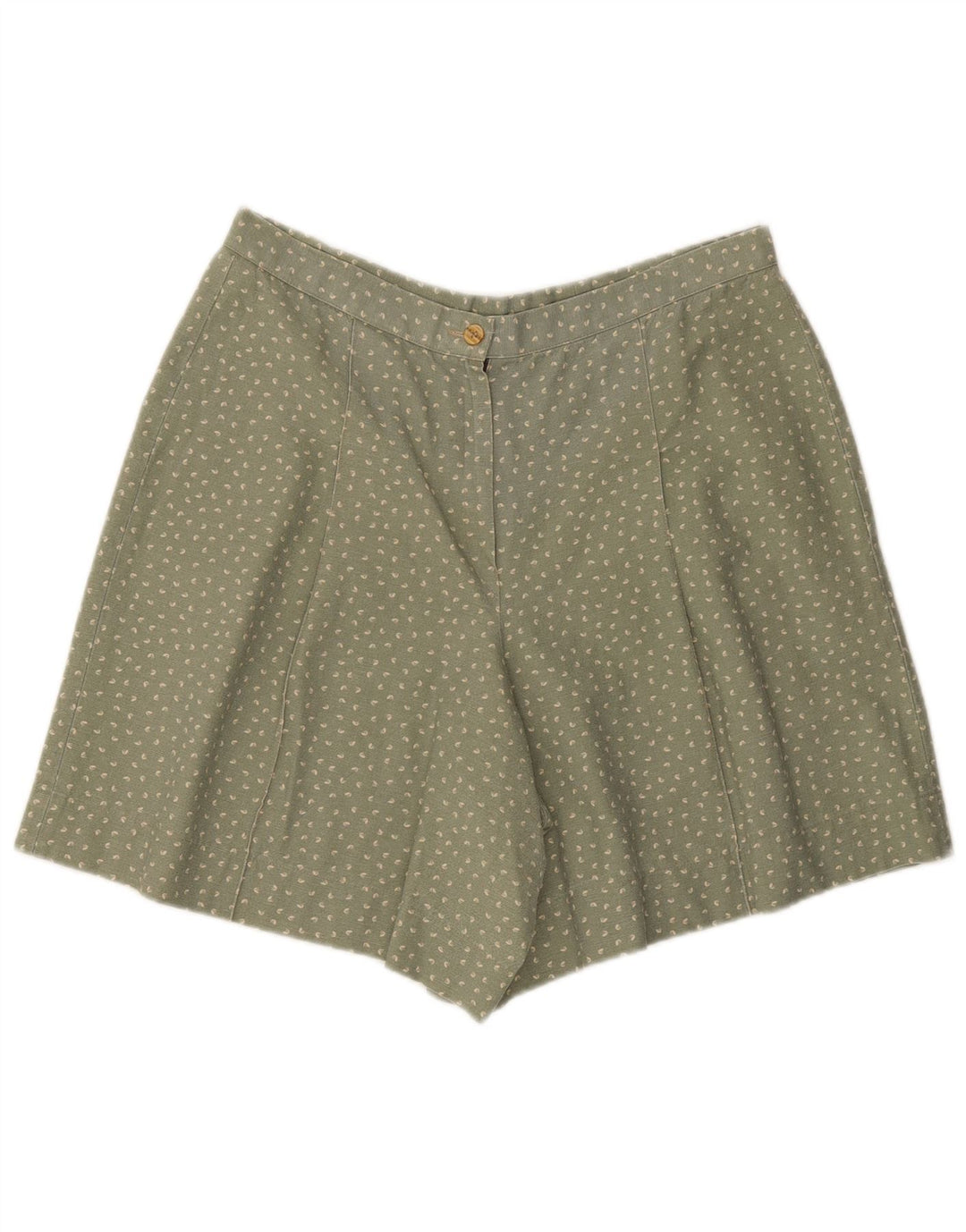 Pantaloni scurți casual vintage pentru femei mari W34 pete verzi