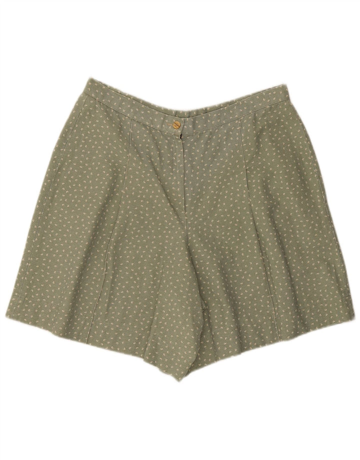 Pantaloni scurți casual vintage pentru femei mari W34 pete verzi