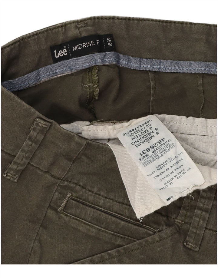 Pantaloni scurți casual LEE pentru femei cu talie medie US 6 mediu W30 bumbac kaki