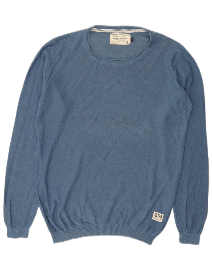 Pulover Jack & Jones pentru bărbați, cu gât de barcă, in albastru mediu