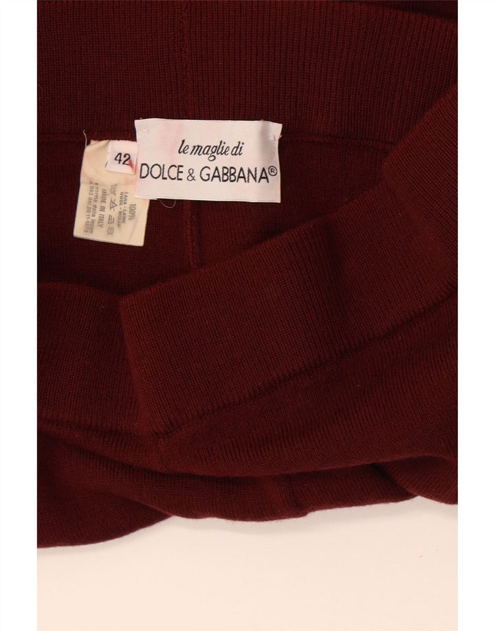 Leggings din tricot pentru femei Dolce & Gabbana IT 42 Lână maro medie