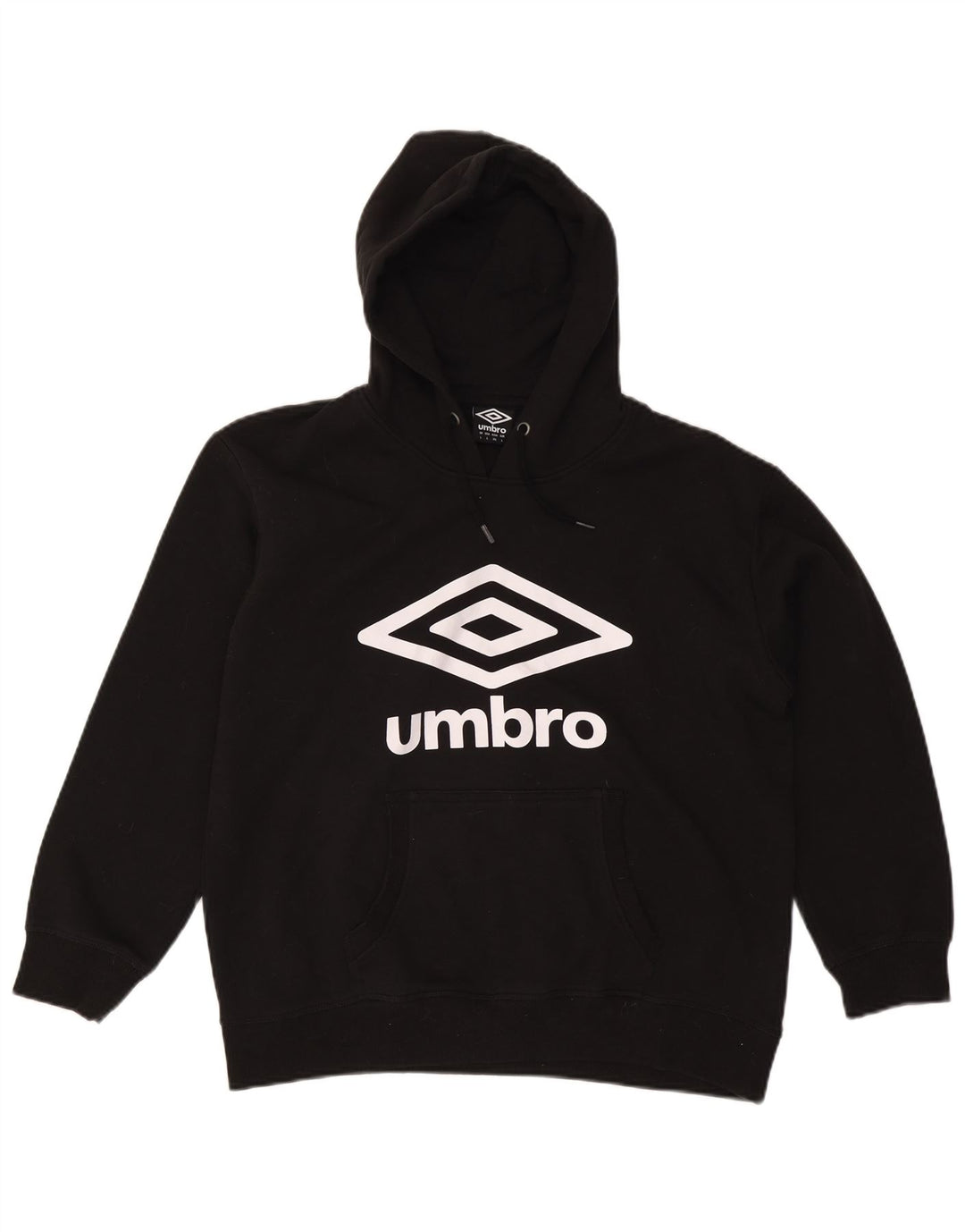 UMBRO Pulover cu glugă grafic pentru bărbați, mare, negru, bumbac