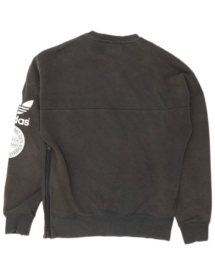 Hanorac grafic pentru bărbați Adidas Jumper mic, gri, bumbac