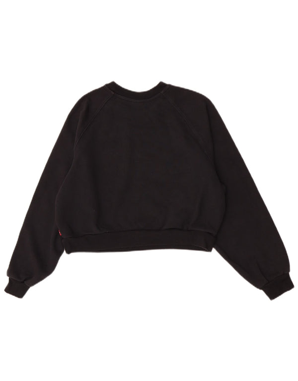 Pulover Oversized Crop Levi's pentru femei UK 6 XS Bumbac negru