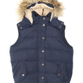 Gilet căptușit cu glugă pentru femei Fat Face UK 12 Medium Bleumarin Poliester