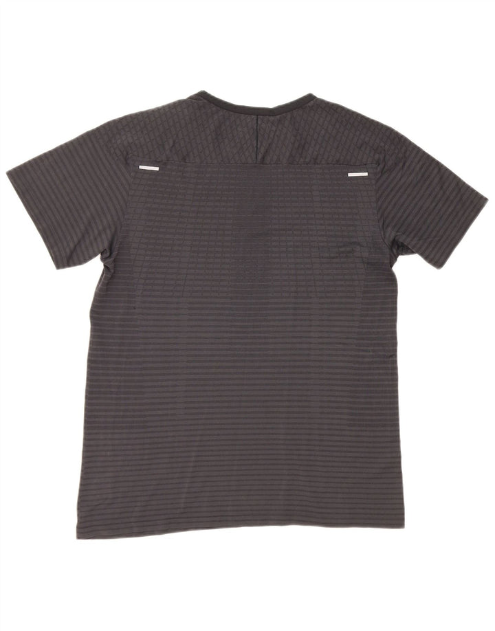 Tricou pentru bărbați Nike Dri Fit Top, gri mediu, cu dungi