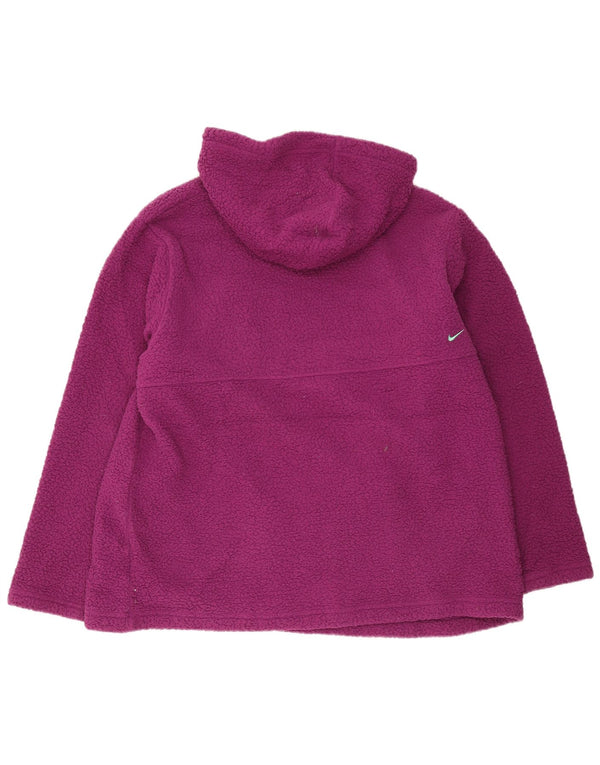 Pulover Nike pentru femei Therma-Fit cu glugă din lână UK 18 XL Violet Poliester