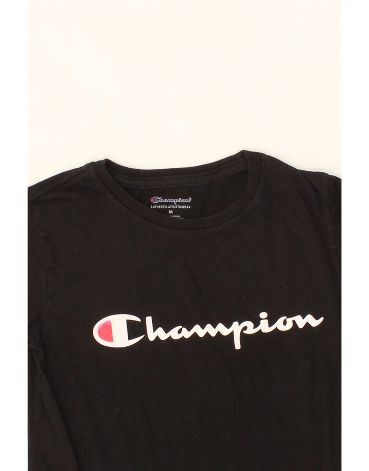 CHAMPION Boys Graphic T-Shirt Top 9-10 Years Medium  Black Cotton Vintage Champion and Second-Hand Champion from Messina Hembry 