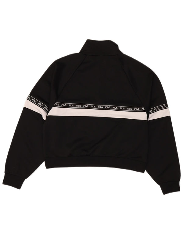 Pulover cu grafic pentru femei Fila UK 14 Medium Black Colorblock Sports