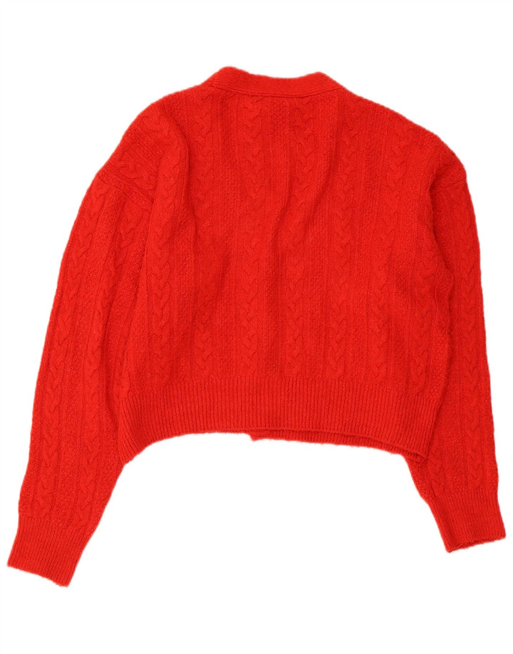 Pulover cardigan supradimensionat pentru femei Zara UK 10 Small Red