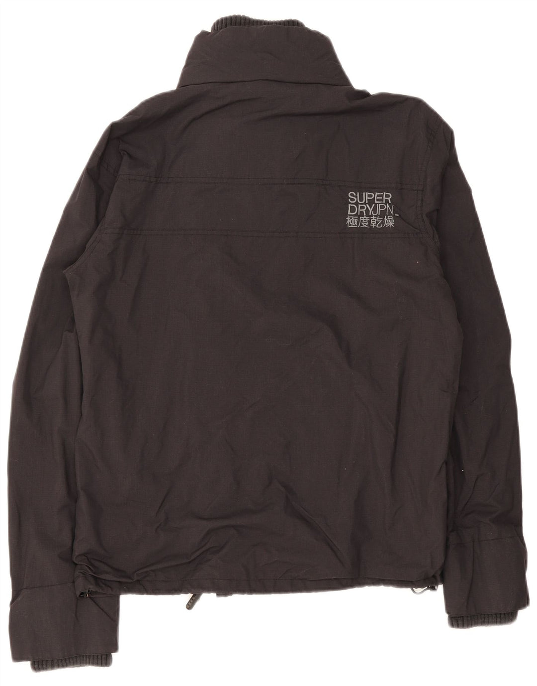 Jachetă de ploaie Superdry pentru femei UK 16, mare, negru, nailon