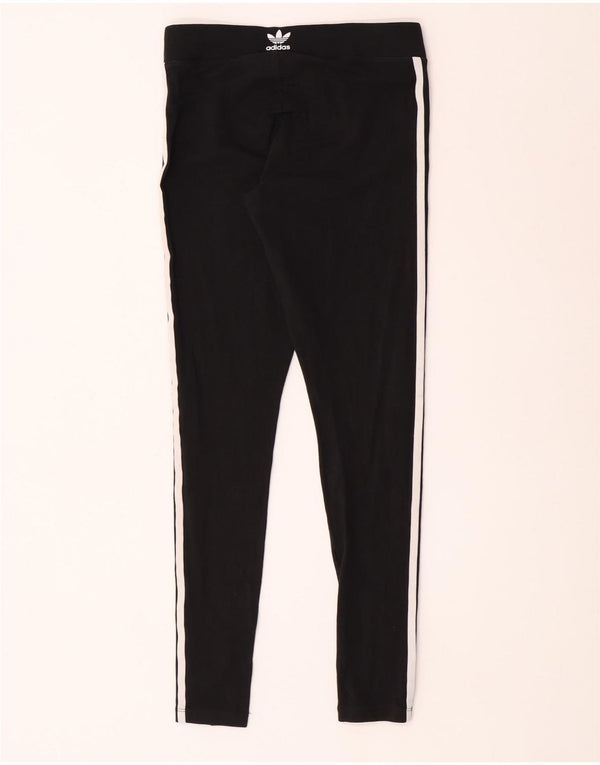 Adidas Womens Leggings UK 8/10 Small Black Cotton