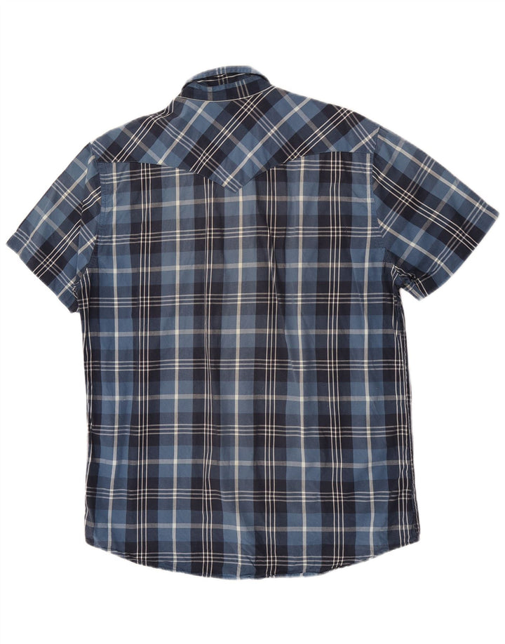 Cămașă cu mânecă scurtă Levi's pentru bărbați, bumbac cu carouri mari, albastre