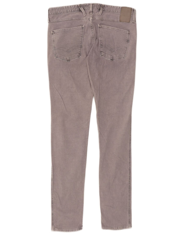 Replay Blugi Anbass Slim pentru femei W33 L34 bumbac gri