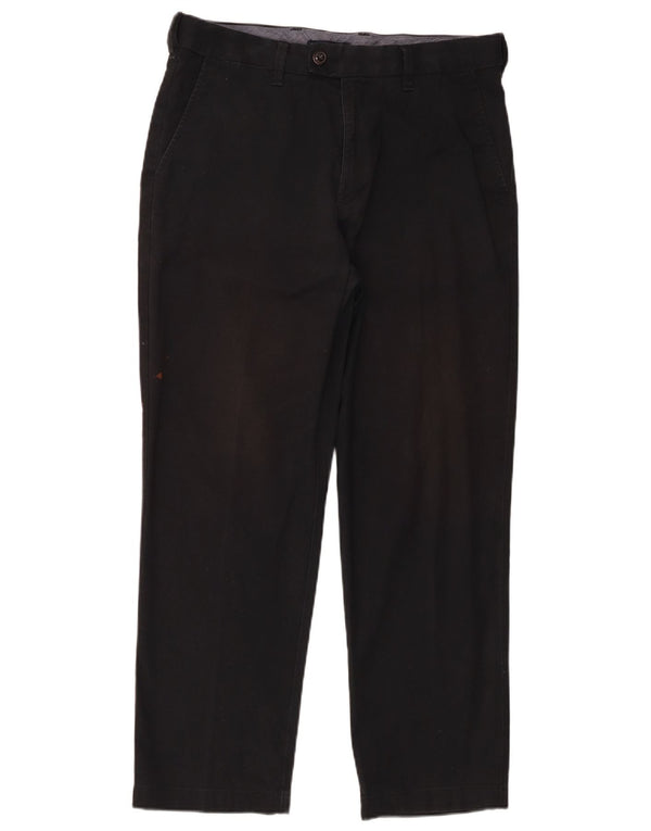Marks & Spencer Pantaloni drepți pentru bărbați L34 L29, bumbac negru