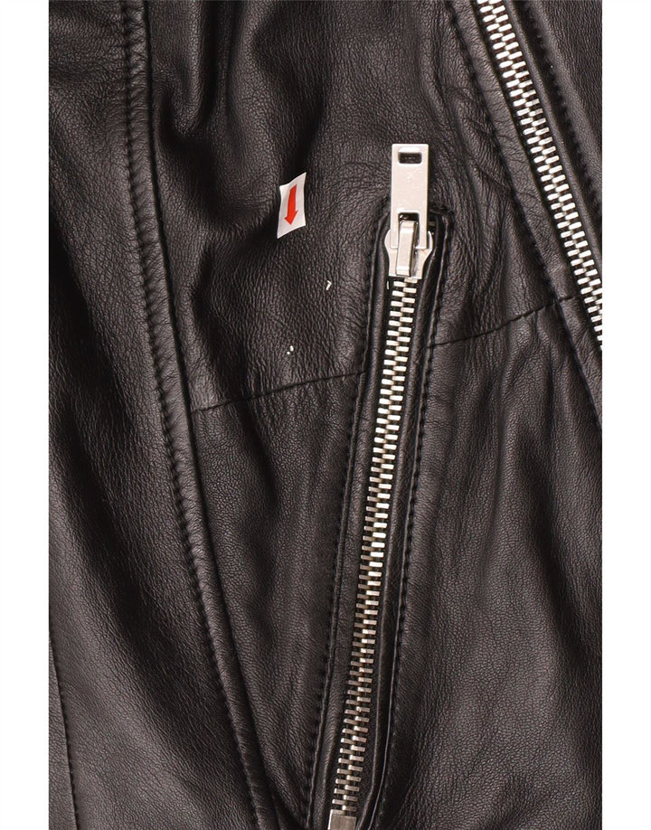 Jachetă motociclist din piele pentru bărbați Freaky Nation UK 38 Medium Black Leather