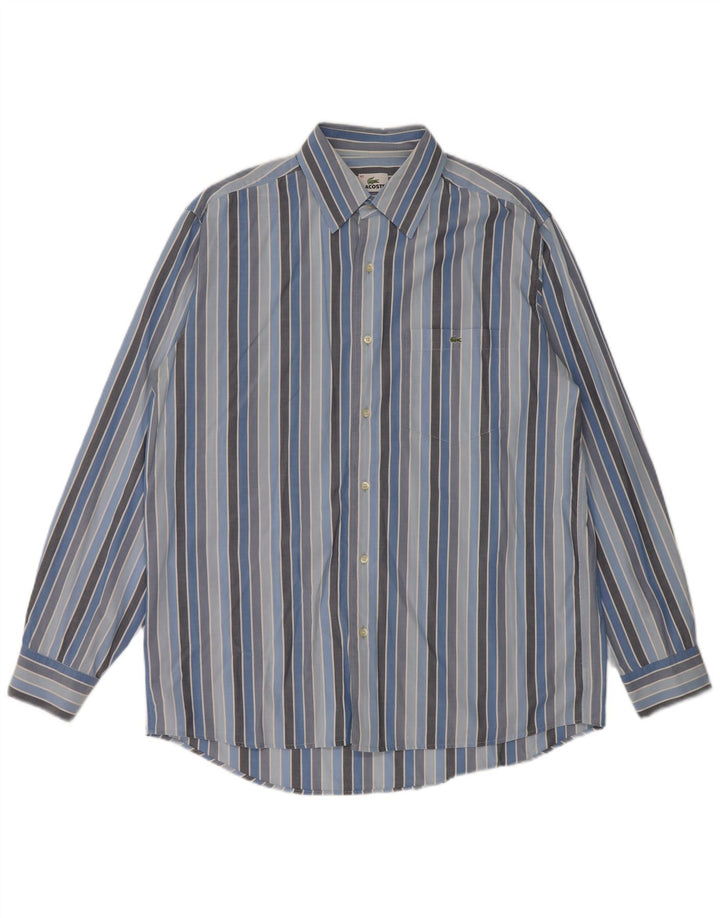 Cămașă pentru bărbați LACOSTE Mărimea 42 Bumbac cu dungi albastre mari