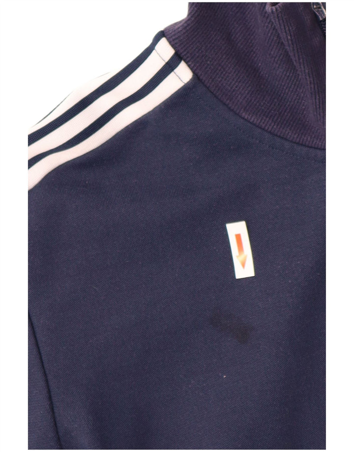 Jachetă de trening pentru bărbați Adidas, poliester, albastru, mediu
