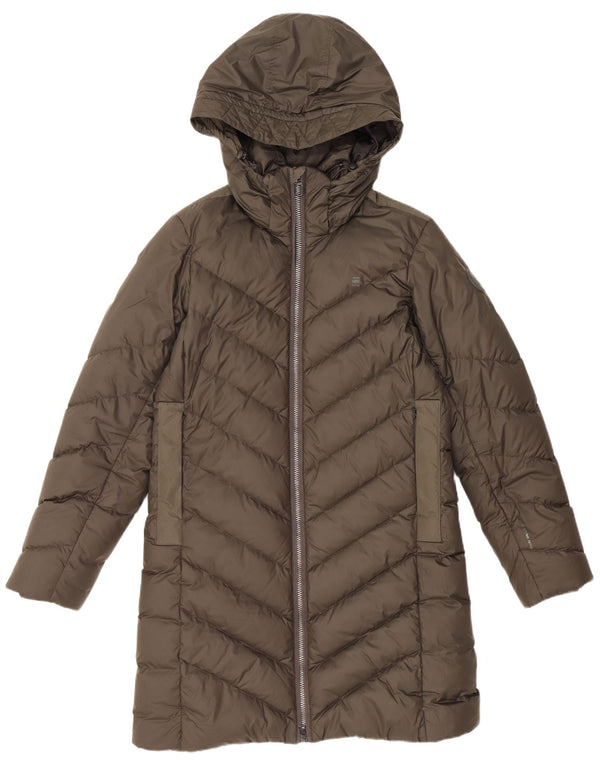 G-STAR Jachetă căptușită cu glugă pentru femei UK 14 Poliester kaki mediu