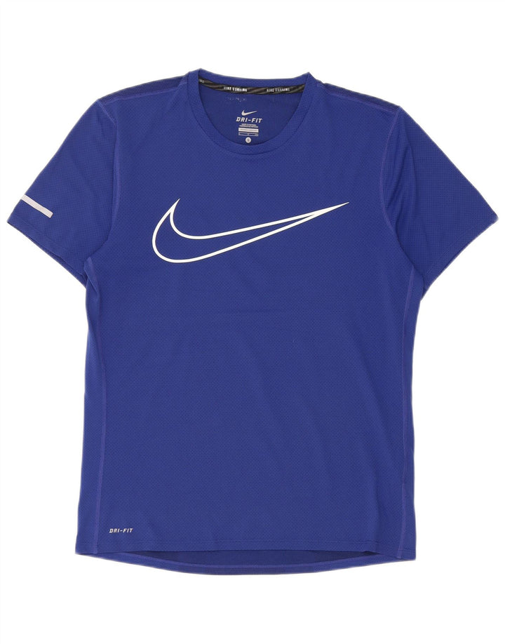 Tricou grafic Nike Dri Fit pentru bărbați Top mic, albastru, poliester