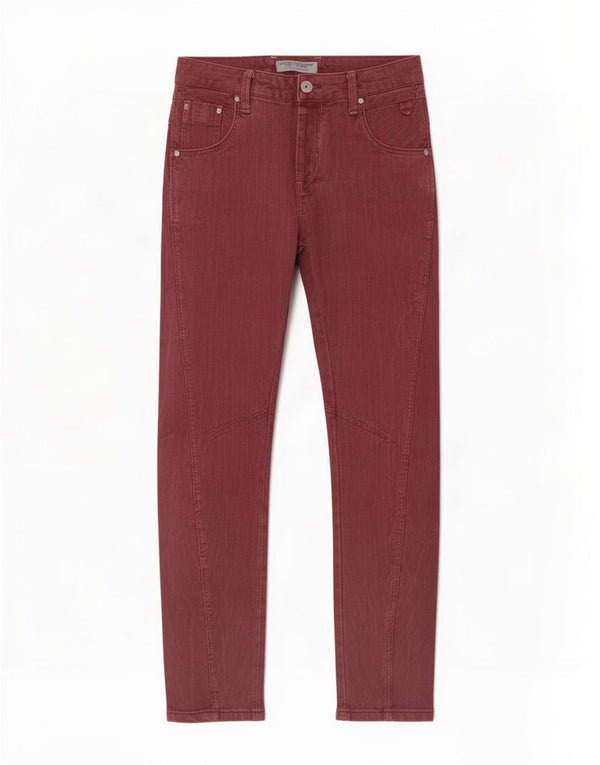 Blugi Jack & Jones Stan Slim pentru bărbați W30 L30 Burgundy